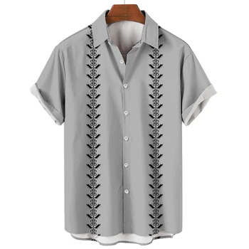 Мужская рубашка с короткими рукавами, Гавайская Рубашка с 3d Принтом, Дизайнерская Повседневная Модная Одежда Для Пляжного Отдыха, Улица, Большой Размер