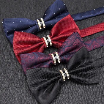 Мужской роскошный галстук-бабочка для жениха, Мужской полосатый галстук в клетку, Модные свадебные галстуки-бабочки Gravata для мужчин, аксессуары, подарки, галстук