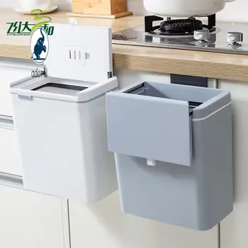 Мусорные баки 9л, настенное мусорное ведро для кухни, высококачественное пластиковое мусорное ведро, инструменты для уборки дома, автомобиля, Корзина для мусора, подвесная