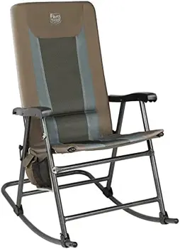 Мягкое кресло-качалка для улицы, с высокой спинкой и для тяжелых условий эксплуатации, Портативное для кемпинга, , Лужайки, Сада, двора или балкона, вместимостью 300 л
