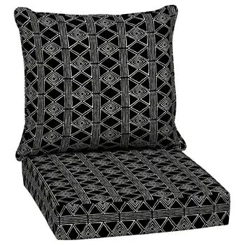 Набор подушек для сидения Arden Selections 24 x 24, черная глобальная полоса