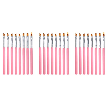 Набор цветных ручек Для рисования Розовая ручка-Лепесток, Кисточка для ногтей, Короткая Кисточка Для ногтей
