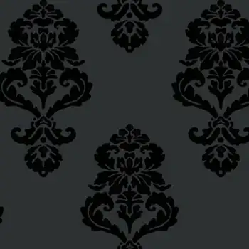 Настенные покрытия Черные графические Дамасские Съемные обои для украшения дома