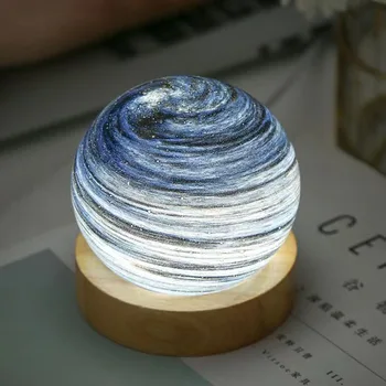 Настольная лампа Planets с USB-зарядкой, стильная нежная декоративная лампа для домашнего рабочего стола