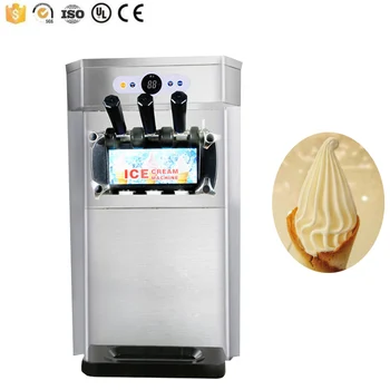 Настольная маленькая машина для приготовления мягкого мороженого с 3 вкусами 110 В 220 В