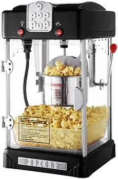 Настольная машина для приготовления попкорна Pup 2013 Настольный Поппер для приготовления попкорна Объемом 1 галлон, чайник на 2,5 унции, нагревательный светильник на подносе и Sco