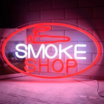 Неоновые вывески Smoke Shop, Деловая открытая вывеска, витрина магазина, Неоновый свет для паба, кафе, комнаты отдыха, Мужской пещеры, вечеринки, бара