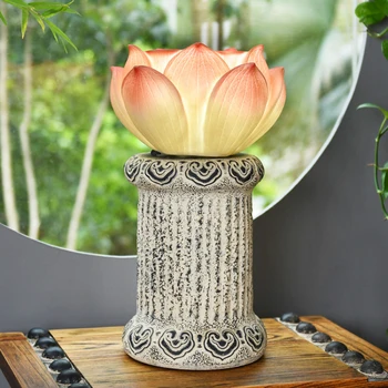 Новая Китайская Дзэн Гостиная Кабинет Спальня Декоративная Настольная Лампа Чайная Комната В Античном Стиле Художественная Креативная Лампа Lotus