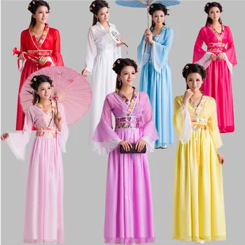 Новая Традиционная Женская одежда, Древний костюм китайской Феи, Детское китайское народное платье Династии Тан, Белое китайское манто Ханфу