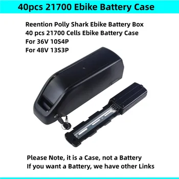 Новые 40 шт 21700 Ячеек Решение для батарейного отсека Ebike 36V 48V Polly Shark Ebike Battery Box Чехол для батарейного отсека City Bike с держателем 21700