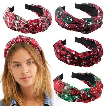 Новые Рождественские ленты для волос для женщин, повязка на голову для вечеринки, эластичная повязка на голову, повязка на голову с спортивным принтом для девочек, модные аксессуары для волос