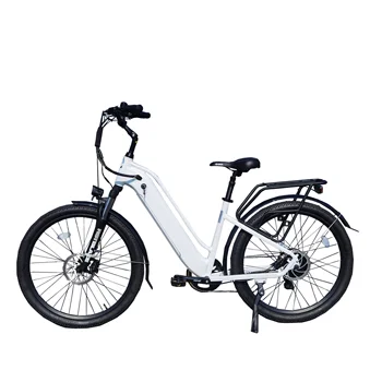 Новый Дизайн Ebike 48V 14.5Ah Скрытый Аккумулятор Дорожный Велосипед Step Through 27.5 Дюймовый Городской Электрический Велосипед для Пригородных Поездок