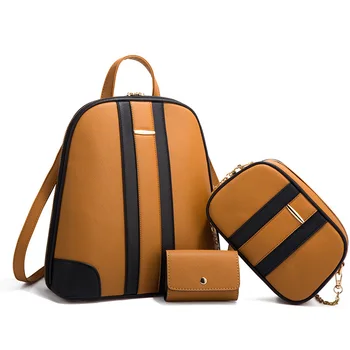 Новый роскошный женский модный рюкзак, модная трендовая сумка-мессенджер большой емкости, держатель для карт из 3 предметов, Классические женские сумки в стиле ретро