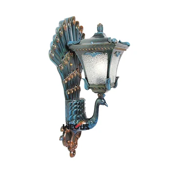 Новый средиземноморский стиль павлин настенный светильник Открытый водонепроницаемый индивидуальный настенный светильник Вилла дверной кронштейн свет
