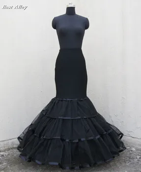 Одно кольцо, черный Стандартный Размер, Размер Великобритании от 2 до 16, Свадебное платье Русалки, нижняя юбка с Кринолином, Полная комбинация
