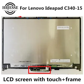 Оригинальный Для Lenovo IdeaPad C340-15 C340-15IIL C340-15IWL -15 FHD ЖК-дисплей с сенсорным экраном, Стеклянный Дигитайзер в сборе с рамкой
