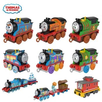 Оригинальный Поезд Thomas and Friends Trackmaster, Литое под давлением Металлическое Толкающее Транспортное Средство Rainbow BrUNO Percy, Детские Игрушки для мальчиков