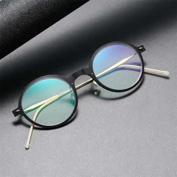 Очки Мужские 6508 Дания Титановые Безвинтовые Корейские оправы для очков, Оптические ультралегкие Деловые очки по рецепту