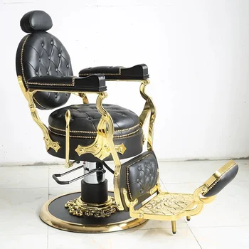 Парикмахерское кресло для мужчин с масляной головкой, винтажная стрижка, большой стул для бритья