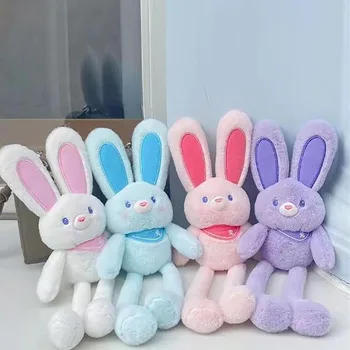 плюшевый кролик с длинными ушами 30 см, забавные Регулируемые мультяшные куклы-животные, мягкие игрушки для девочек, пользующиеся подарками на день рождения