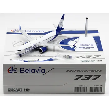 Подарочный Коллекционный самолет Из сплава LH2310 JC Wings 1:200 Авиакомпании Belavia Boeing B737-8MAX, Изготовленная под давлением Реактивная модель Самолета EW-546PA