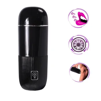 Полностью автоматическая Вращающаяся Электрическая чашка для голосовой Мастурбации С секс-игрушкой для мужчин