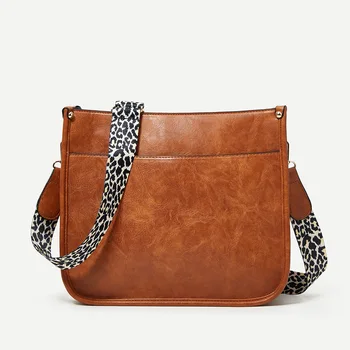 Популярная женская сумка со скрещенными ногами и женская сумочка 2023 Европейская и американская Мода Через плечо с леопардовым рисунком на одно плечо