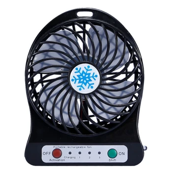 Портативный перезаряжаемый мини-вентилятор, охладитель воздуха, Мини-настольный вентилятор, USB-охлаждение, Перезаряжаемые ручные вентиляторы, Черный
