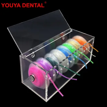 Прозрачная Коробка для Зубной Ортодонтической Силовой цепи, Акриловая коробка-Органайзер для Зубной цепи, Эластичные резиновые ленты, Распределитель цепи, Чехол для хранения