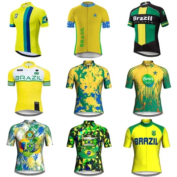 Профессиональный короткий трикотаж для велоспорта, спортивная одежда для велосипеда, Одежда для горного велосипеда, Бразильский верх из полиэстера, бразильский стиль