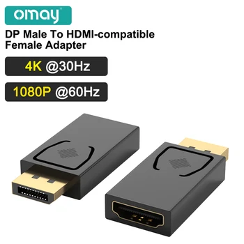 Разъем DP для подключения к HDMI-совместимому гнездовому адаптеру Display Port HDMI-совместимый разветвитель HD TV Кабельный адаптер для ТВ-проектора 4K @ 30Hz AUX