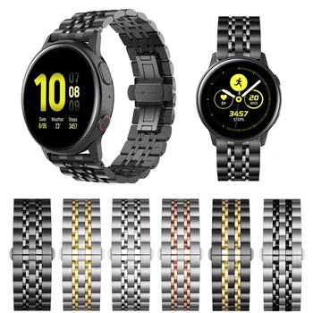 Ремешок из нержавеющей Стали для Samsung Galaxy Watch Active 2 44 мм 40 мм/42 46 мм Браслет для Gear Sport/S2 S3 браслет 20 мм 22 мм