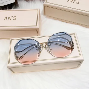 Ретро Овальные очки, Женские солнцезащитные очки большого размера, Мужские Ретро Черные солнцезащитные очки, Очки UV400 Oculos De Sol