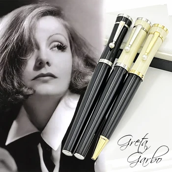 Роскошная шариковая ручка-роллер MB, авторучка Greta Garbo, офисные школьные принадлежности с жемчугом на зажиме