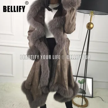 Самая продаваемая осенне-зимняя женская меховая замшевая цельная куртка, верхняя одежда с длинным рукавом, теплые роскошные пальто из натурального лисьего меха