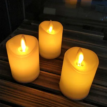 Светодиодная свеча, Электронная свеча, Свечи на батарейках, Беспламенные мерцающие Чайные свечи для декора, Свадебные подсвечники