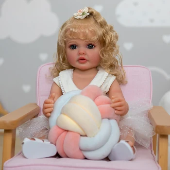 Силиконовая виниловая кукла Bebe Reborn для малышей Betty Girl с 3D-росписью Genesis Paint Рождественский подарок