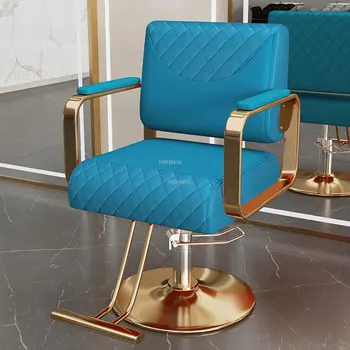 Современные профессиональные парикмахерские кресла, Салон, Откидывающееся Металлическое Кресло для татуировки, Вращающееся Кресло для Макияжа, Мебель Cadeira De Barbeirow WZ50BC