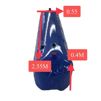 Спальный мешок для воды, мочевой пузырь, сумка для воды большой емкости, сумка для хранения воды, складное программное обеспечение, размер 2.55*0.55*0.4 м на 0,5 тонны воды