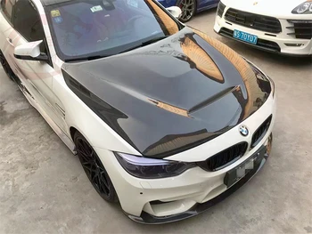 Стиль GTS из настоящего Углеродного волокна Передний бампер Капот двигателя Вентиляционная крышка для BMW M3 M4 F80 F82 F83 2014-2020