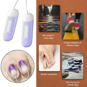 Сушильная машина для обуви, Носков, Перчаток, USB-грелка для обуви с фиолетовой подсветкой, Бытовая Грелка для обуви, Быстросохнущая сушилка для обуви