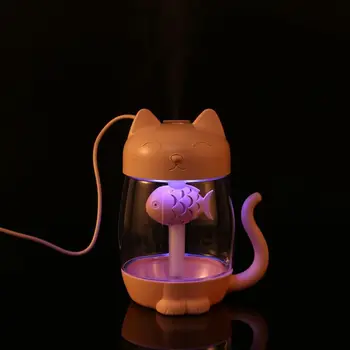 Ультразвуковой увлажнитель воздуха Cute for CAT 3-в-1, ароматический диффузор Со светодиодной подсветкой и USB Fa