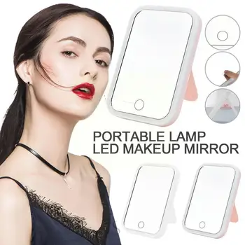 Умное светодиодное зеркало для макияжа Большая Цветная подсветка туалетного столика С управлением зеркалом для макияжа, Стоячее Зеркало и 3 порта M9X5