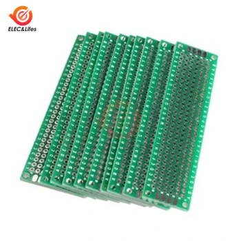 Универсальная ленточная макетная плата 5шт 2*8 см для электронной пайки Arduino, двусторонняя луженая печатная плата для прототипирования