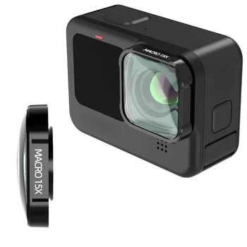 Фильтр объектива Macro 15X HD для Gopro Hero 11 10 9, Аксессуары для экшн-камеры Черного Цвета