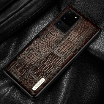 Фирменный Чехол Для телефона Samsung Galaxy Note 20 10 S22 S21 S20 Ultra S10 S9 Plus S10e A51 A71 Противоударная Задняя крышка Из натуральной Кожи
