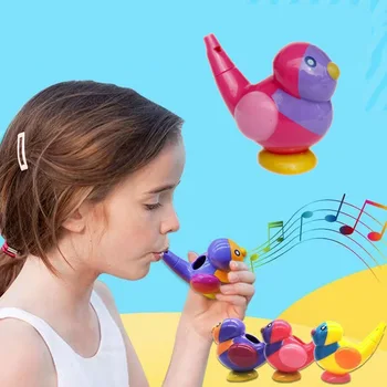 Цветной рисунок Водяная птица свисток для купания Музыкальная игрушка для детей раннего обучения Обучающие детские подарочные игрушки Музыкальный инструмент