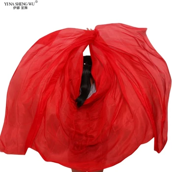 Шелковая вуаль для Танца живота Индивидуальная градиентная шаль, шарф Ручной работы из натурального 100% натурального Шелка, брошенный вручную взрослыми женщинами