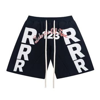 Шорты RRR123, высококачественные Никелевые брюки с буквенным принтом, Мужские И женские Летние уличные Свободные повседневные спортивные брюки, уличные винтажные шорты
