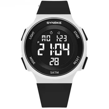 Электронные часы для мужчин С пластиковым ремешком с водонепроницаемым и светящимся светодиодом Предложение для модных мужских электронных часов